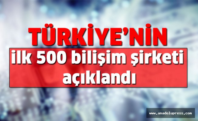 Türkiye'nin ilk 500 Bilişim Şirketi açıklandı