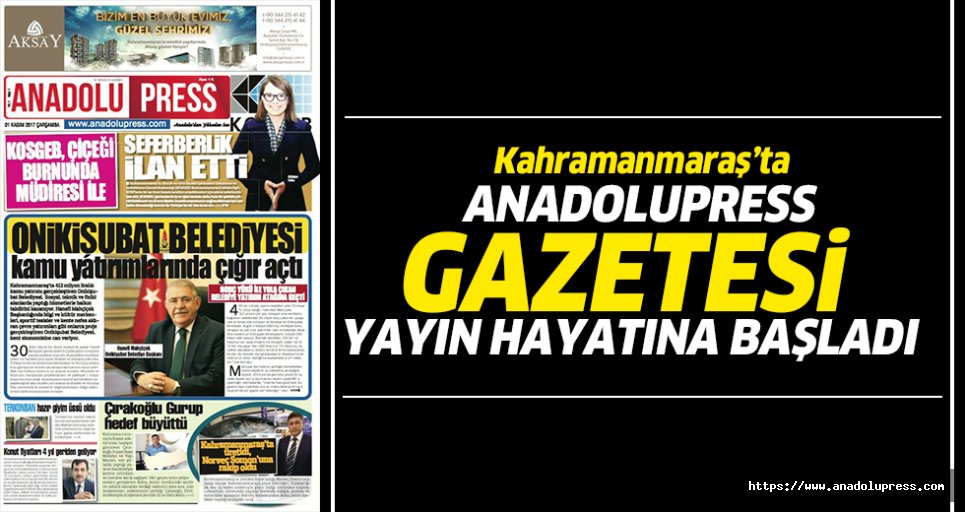 Anadolupress gazetesi yayın hayatına başladı!