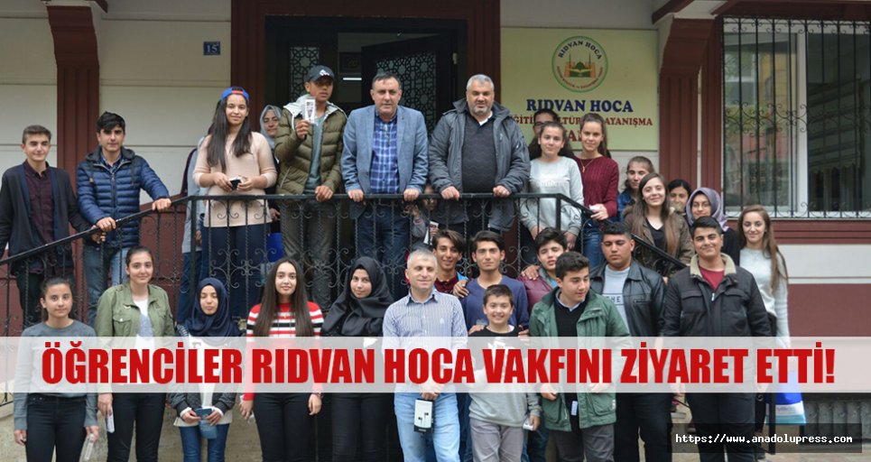 Pazarcık Fen Lisesi Öğrencileri Rıdvan Hoca Vakfını Ziyaret Etti
