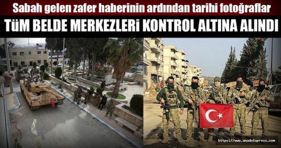 TSK ve ÖSO birlikleri Afrin ilçe merkezinde kontrolü sağladı
