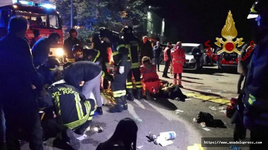 İtalya'da gece kulübünde korkunç olay: 6 ölü, en az 100 yaralı