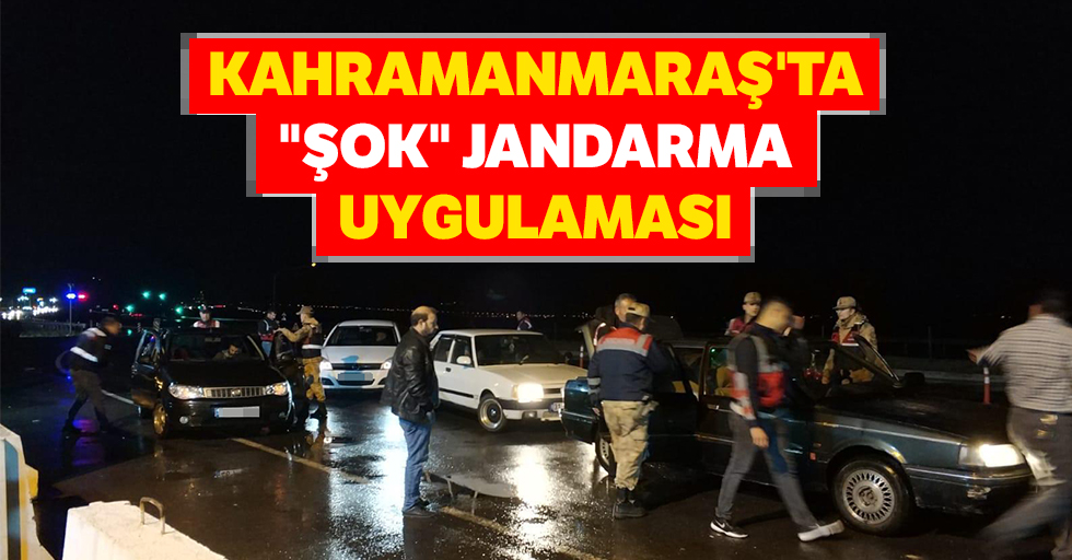 Kahramanmaraş'ta "Şok" Jandarma Uygulaması