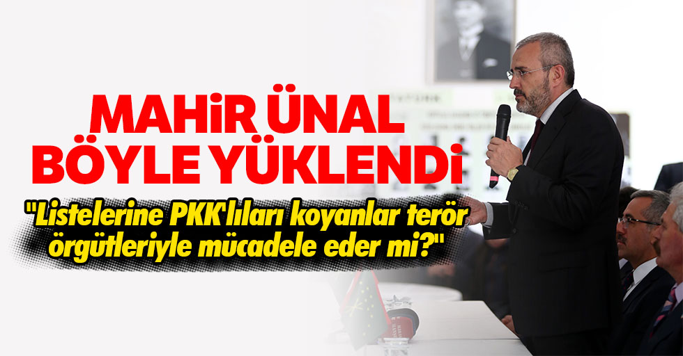 Ünal: “"Listelerine PKK'lıları koyanlar terör örgütleriyle mücadele eder mi?"
