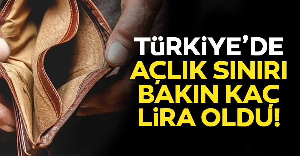 Türkiye’de açlık sınırı bakın kaç lira!