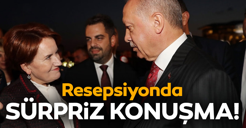 Erdoğan ile Akşener resepsiyonda ne konuştu? Akşener'in yanındaki isim açıkladı