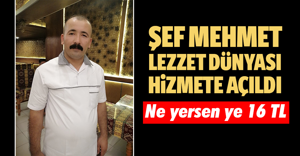 Şef Mehmet Lezzet Dünyası hizmete açıldı
