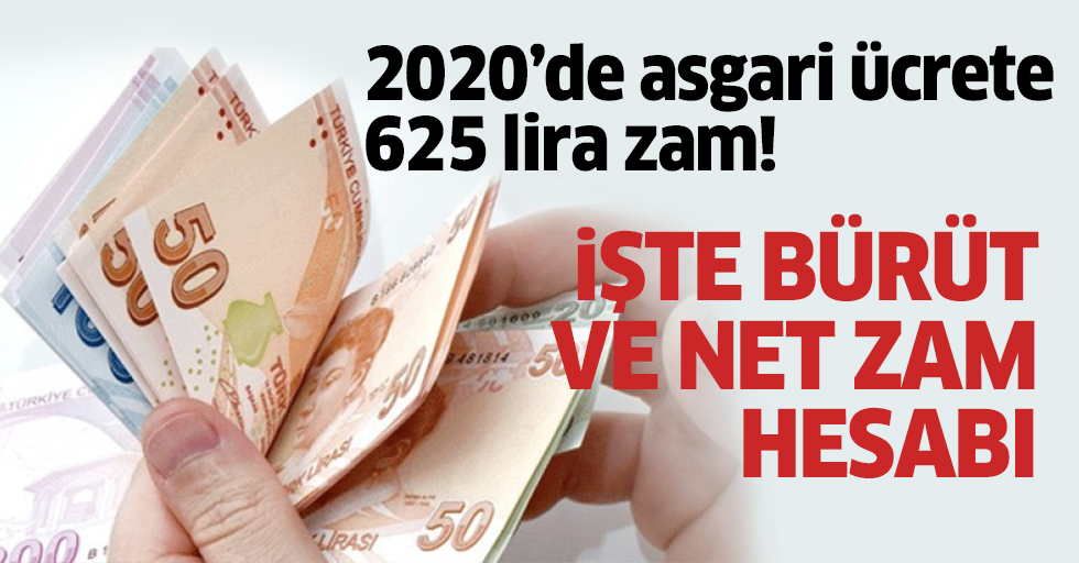2020'de asgari ücrete 625 lira zam