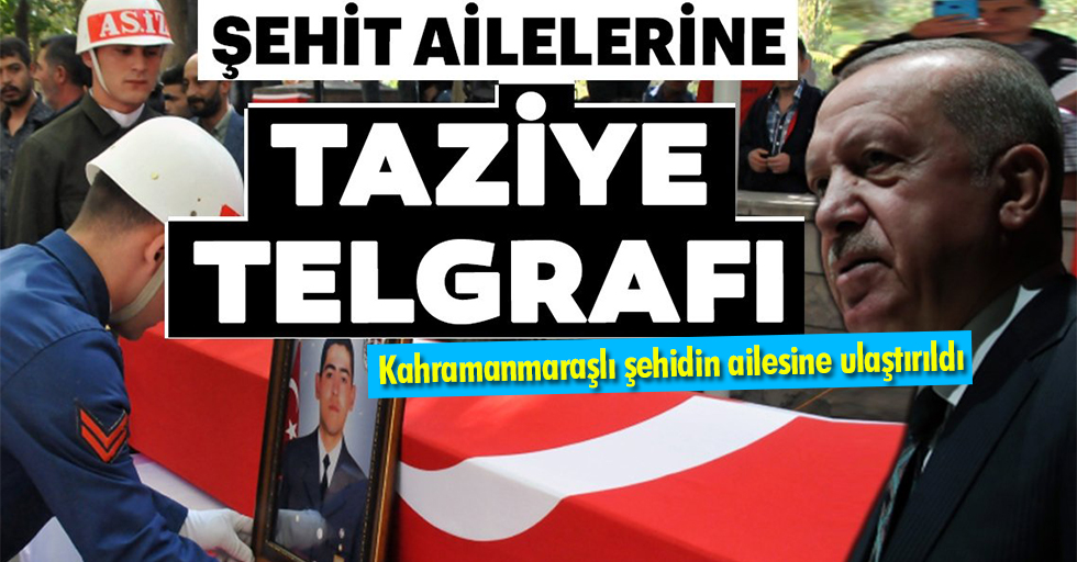Başkan Erdoğan'dan şehit ailelerine başsağlığı telgrafı