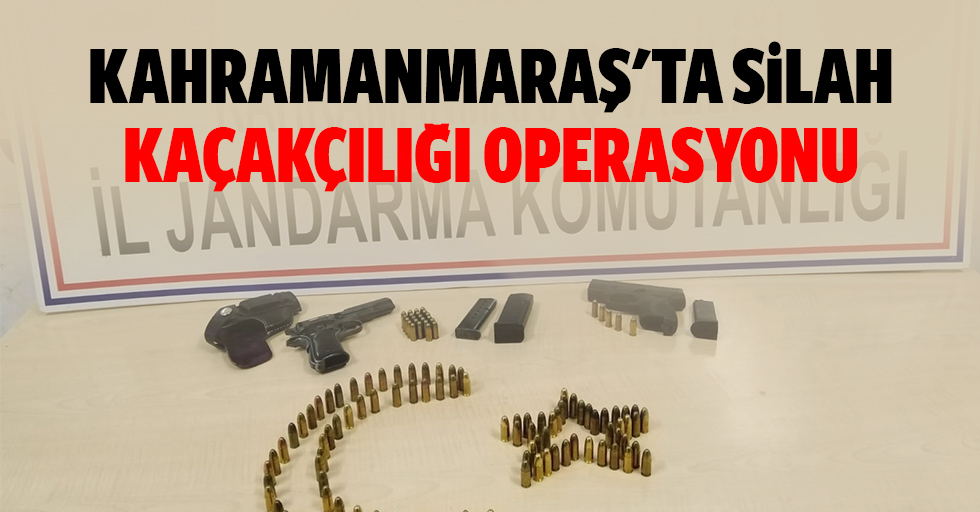 Kahramanmaraş'ta Silah Kaçakçılığı Operasyonu