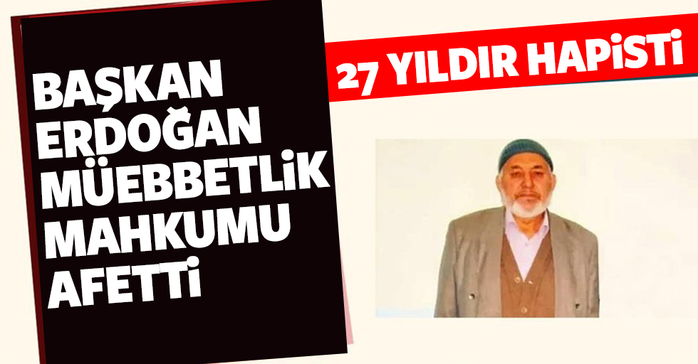 Başkan Erdoğan'dan müebbetlik mahkumu afetti