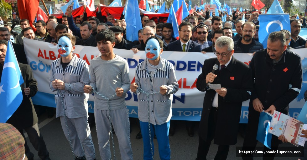 Çin'in Doğu Türkistan politikaları Kahramanmaraş'ta protesto edildi