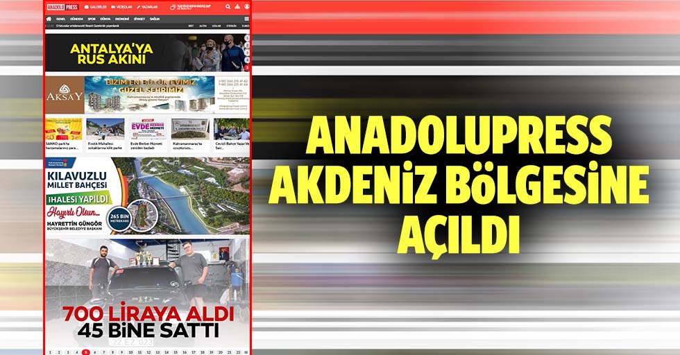 Anadolupress Akdeniz bölgesine açıldı
