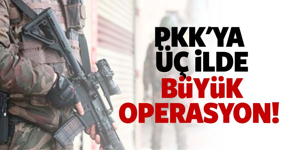 PKK'ya 3 ilde büyük operasyon!