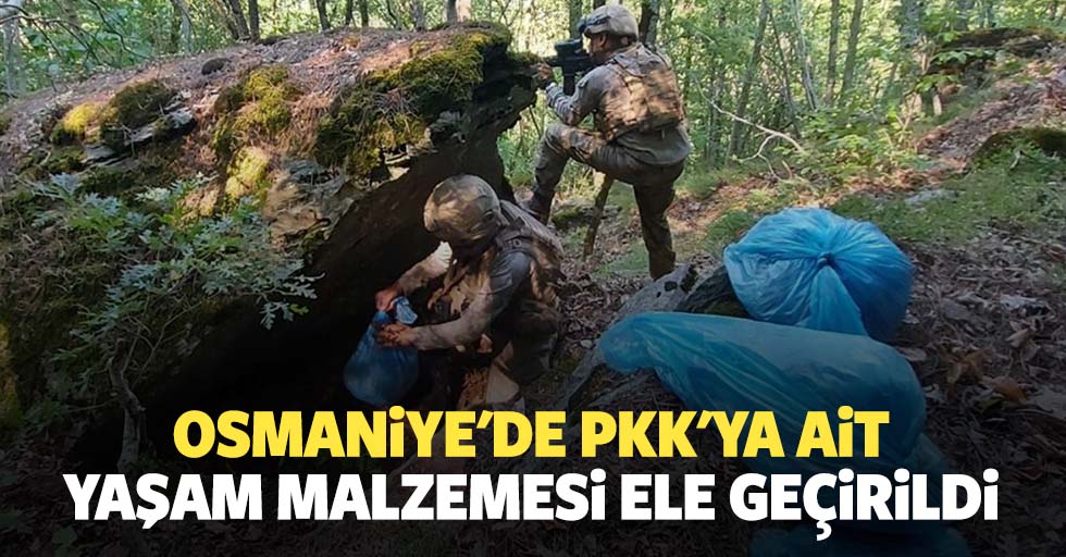 Osmaniye'de terör örgütü pkk'ya ait yaşam malzemesi ele geçirildi