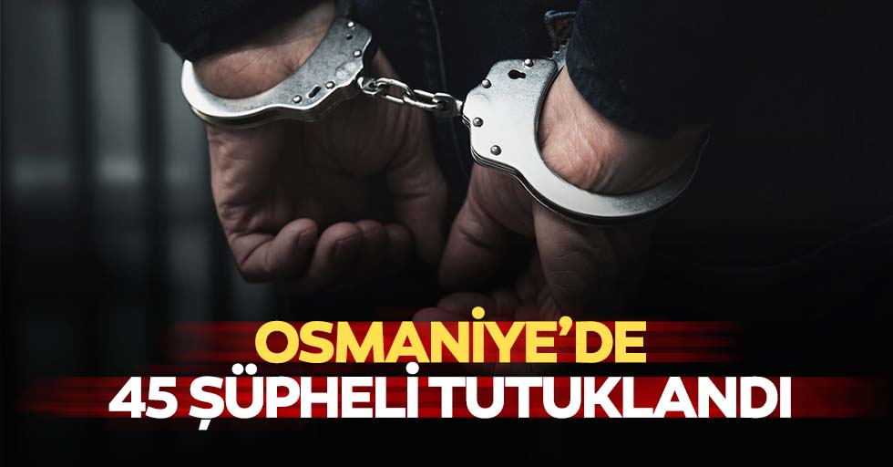 Osmaniye’de 45 şüpheli tutuklandı