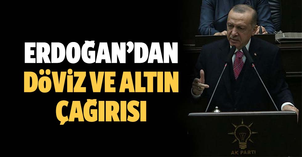 Başkan Erdoğan'dan döviz ve altın çağrısı