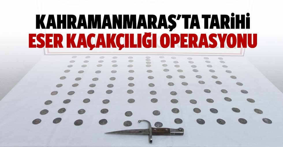 Kahramanmaraş'ta tarihi eser kaçakçılığı operasyonu