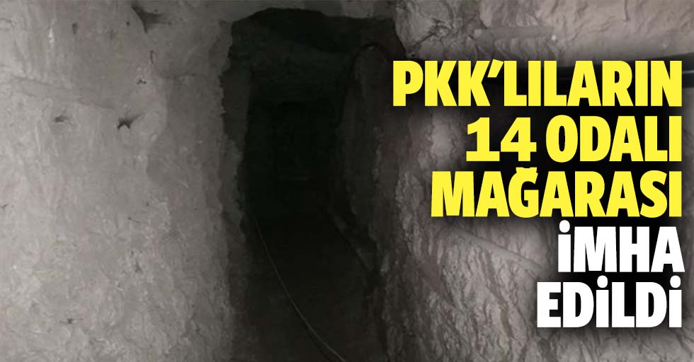 Pkk'lıların 14 Odalı Mağarası İmha Edildi