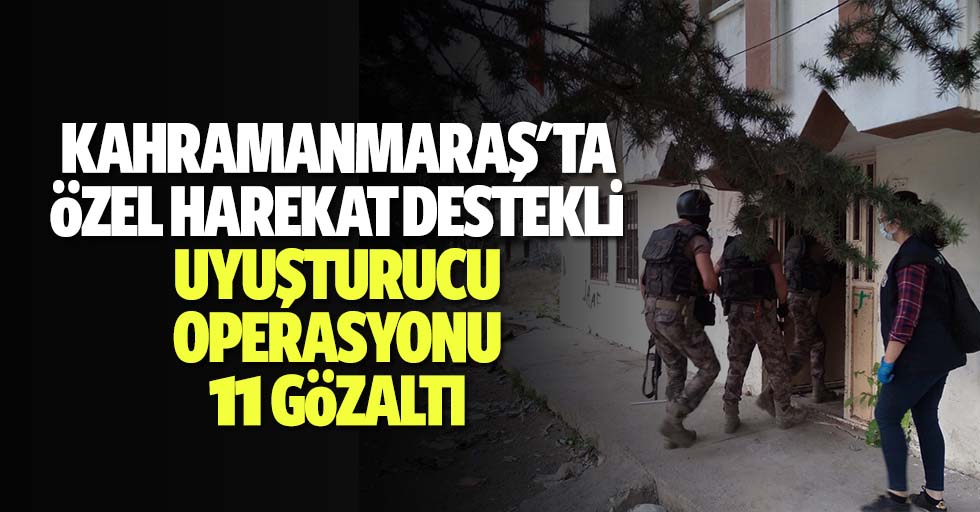 Kahramanmaraş'ta özel harekat destekli uyuşturucu operasyonu: 11 gözaltı