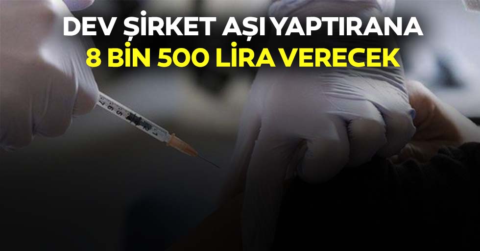 Dev Şirket Aşı Yaptırana 8 Bin 500 Lira Verecek