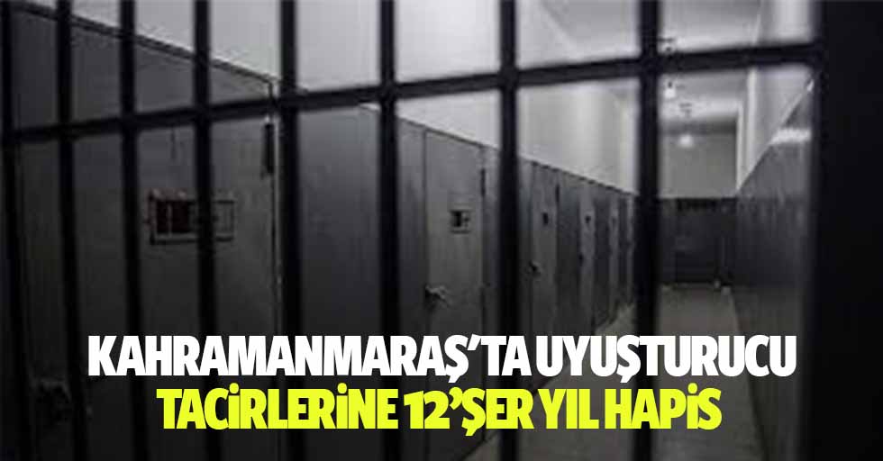 Kahramanmaraş'ta uyuşturucu tacirlerine 12’şer yıl hapis
