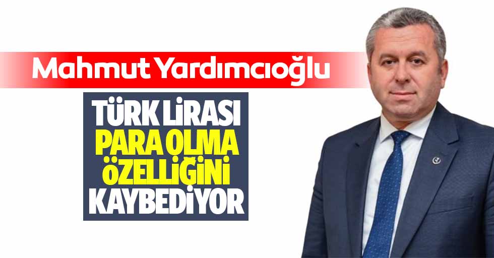 Prof. Dr. Yardımcıoğlu,‘Türk lirası para olma özelliğini kaybediyor’