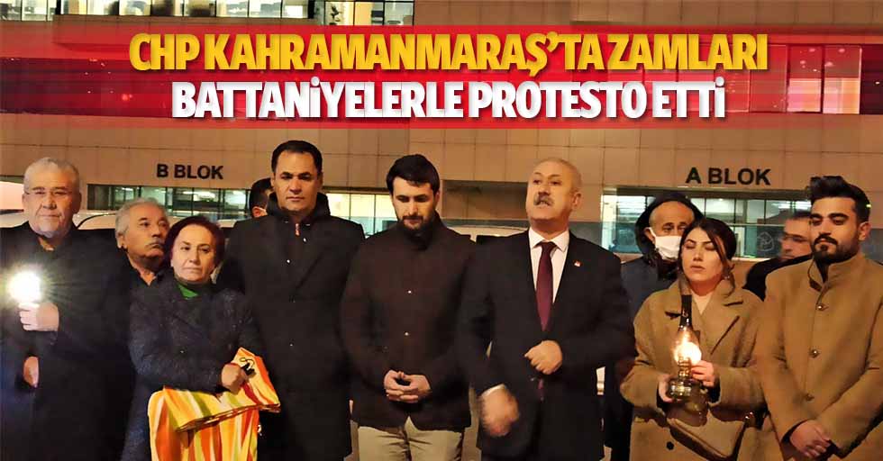 CHP Kahramanmaraş’ta zamları battaniyelerle protesto etti