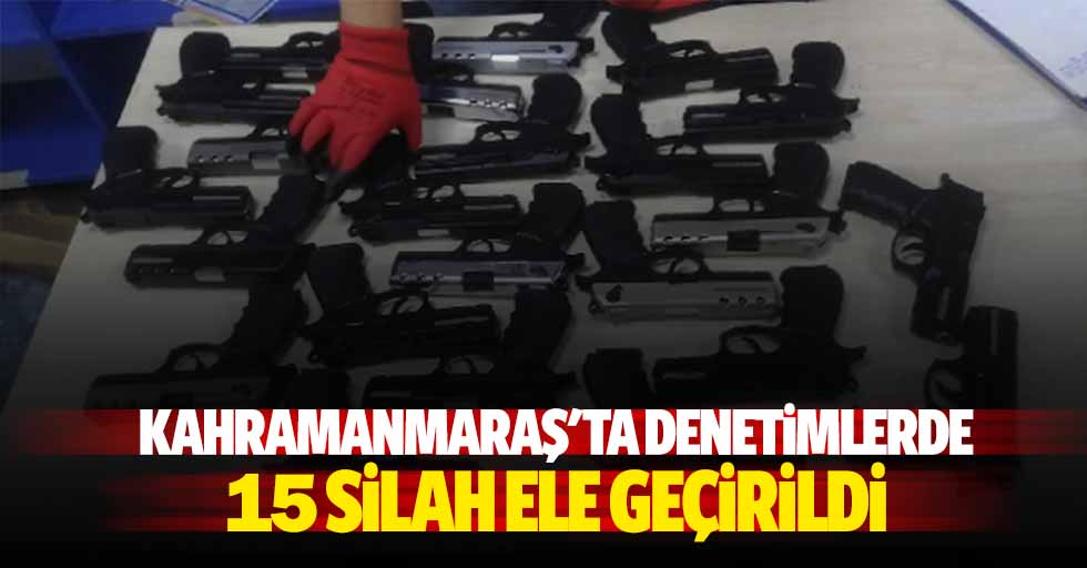 Kahramanmaraş'ta denetimlerde 15 silah ele geçirildi