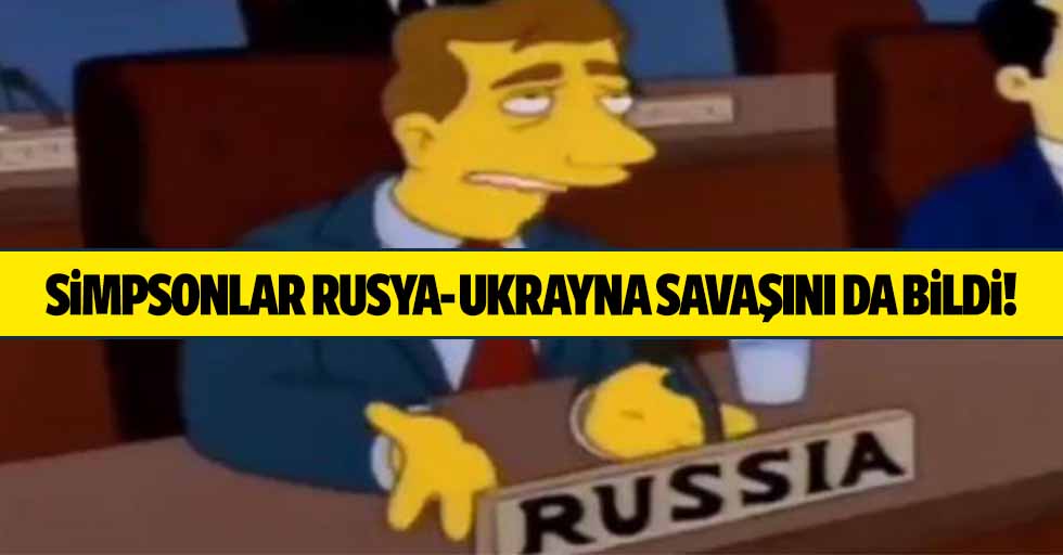 Simpsonlar Rusya- Ukrayna savaşını da bildi!