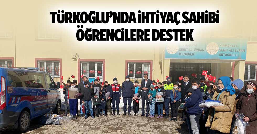 Türkoğlu’nda ihtiyaç sahibi öğrencilere destek