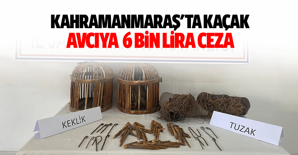 Kahramanmaraş'ta kaçak avcıya 6 bin lira ceza