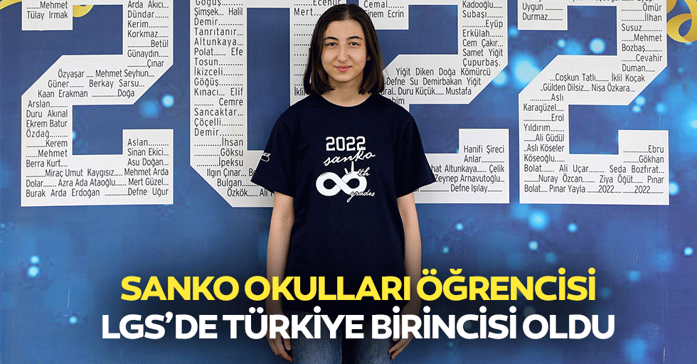 Sanko Okulları Öğrencisi Lgs’de Türkiye Birincisi Oldu