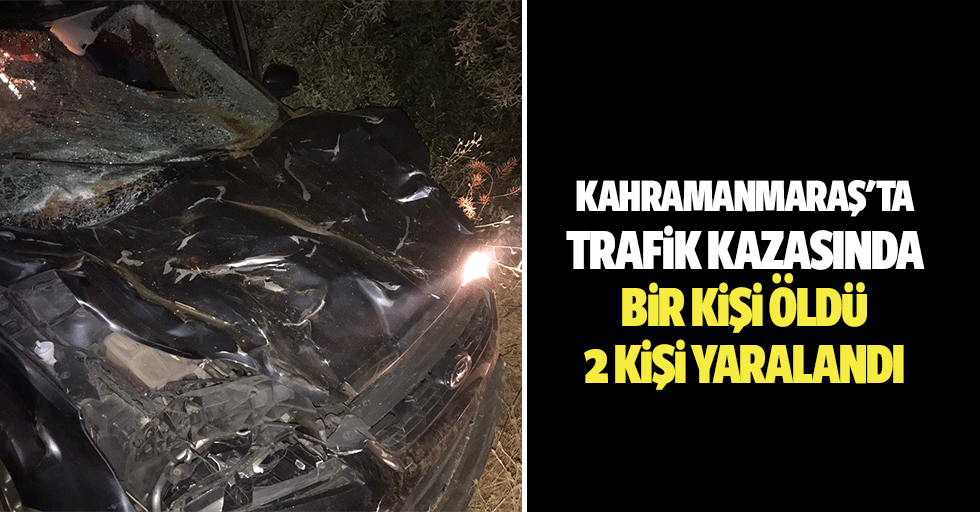 Kahramanmaraş'ta trafik kazasında 1 kişi öldü, 2 kişi yaralandı