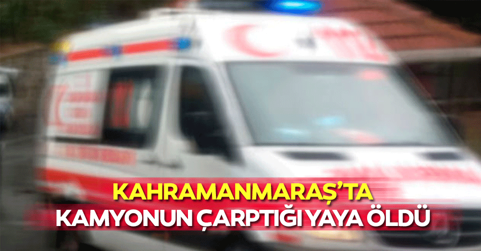 Kahramanmaraş'ta kamyonun çarptığı yaya öldü
