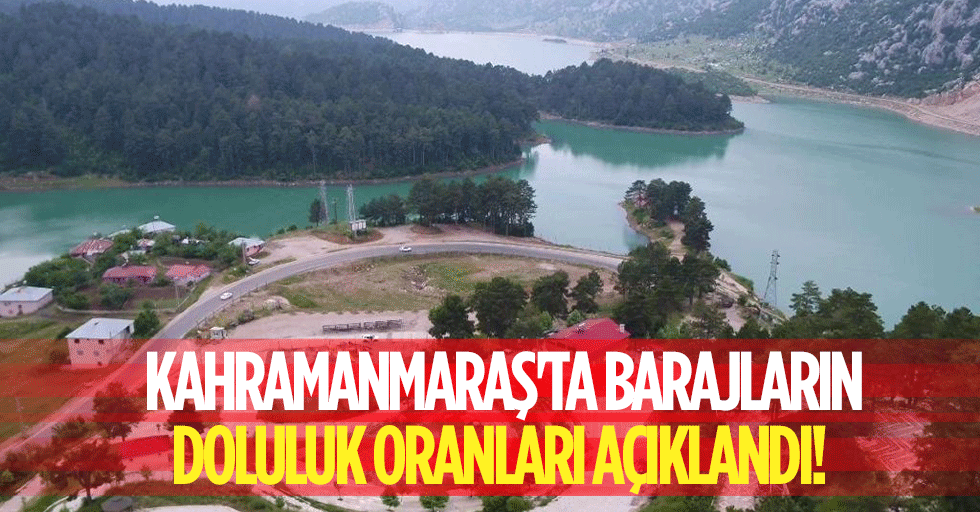 Kahramanmaraş'ta barajların doluluk oranları açıklandı!