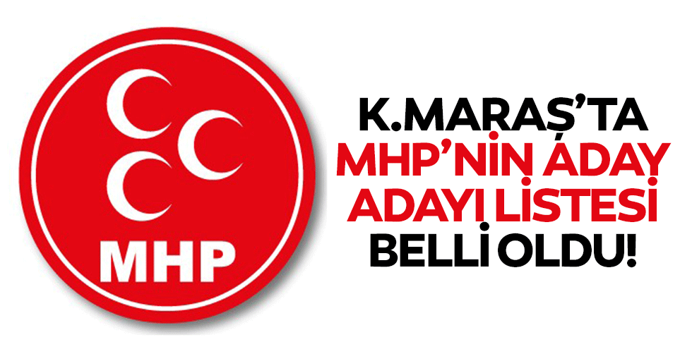 Kahramanmaraş’ta MHP’nin aday adayı listesi belli oldu!