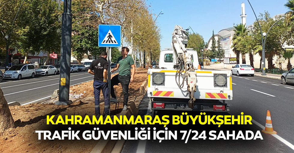 Kahramanmaraş Büyükşehir Trafik Güvenliği İçin 7/24 Sahada