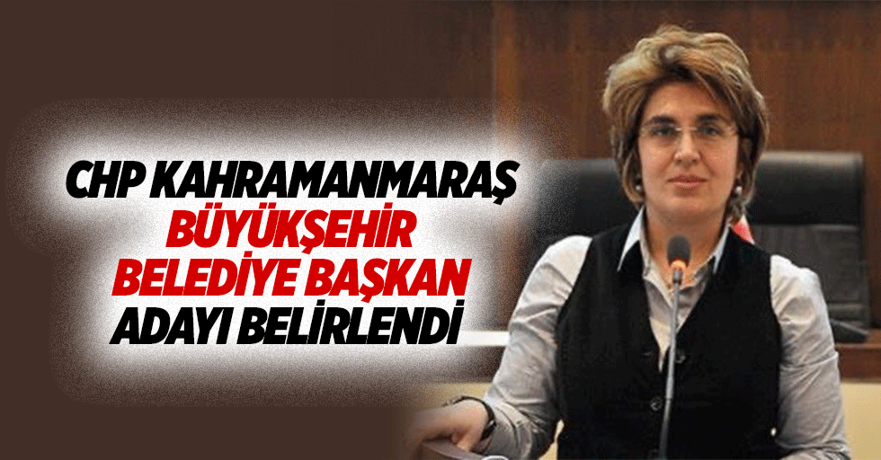 CHP Kahramanmaraş büyükşehir belediye başkan adayı belirlendi
