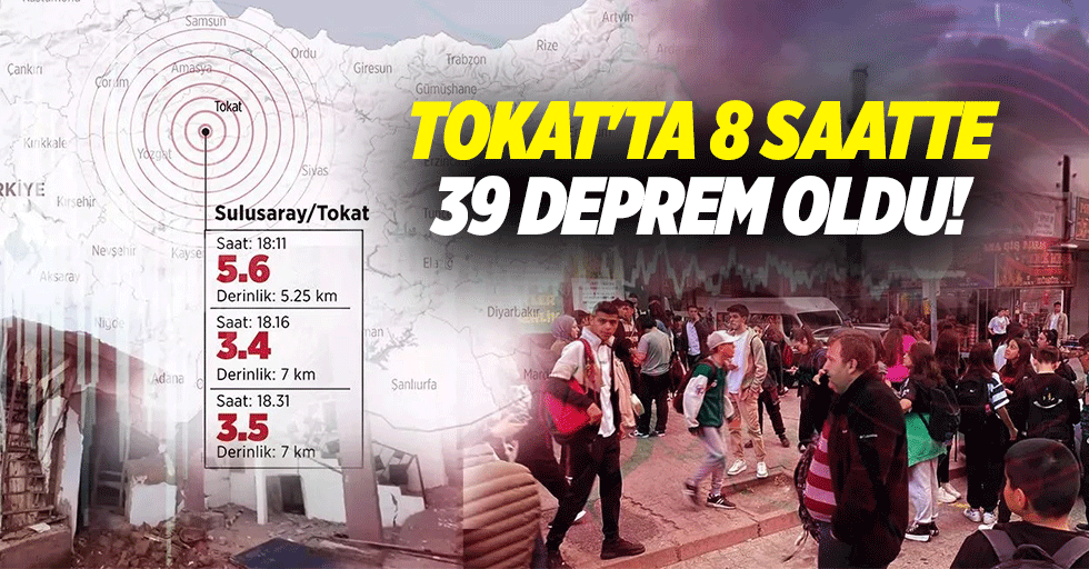 Tokat'ta 8 saatte 39 deprem oldu!
