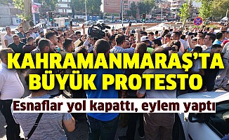 Kahramanmaraş'ta ensaflar yol kapattı, eylem yaptı