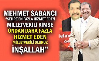 Mehmet Sabancı; “Şehre En Fazla Hizmet Eden Milletvekili Kimse Ondan Daha Fazla Hizmet Eden Milletvekili Oluruz İnşallah”