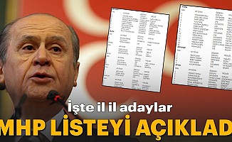MHP'nin milletvekili aday listesi belli oldu!