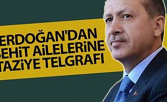Erdoğan'dan Şehit Ailelerine Taziye Telgrafı