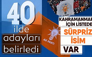 AK Parti 40 ilde adayını belirledi, Kahramanmaraş için...