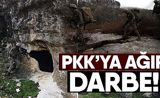 PKK'lı teröristlerin barındığı yerler imha edildi