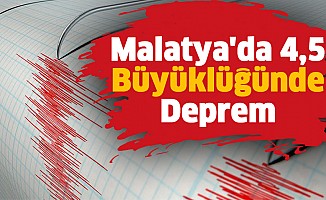 Malatya'da 4,5 Büyüklüğünde Deprem