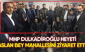 MHP Dulkadiroğlu heyeti aslan bey mahallesini ziyaret etti!