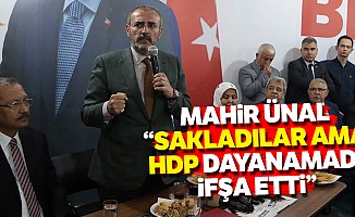 Ünal: “Sakladılar ama HDP dayanamadı, ifşa etti"