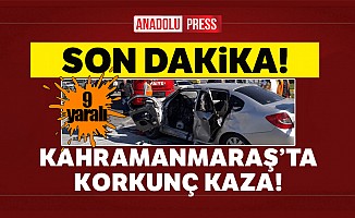 Kahramanmaraş'ta ambulans ile otomobil çarpıştı: 9 yaralı