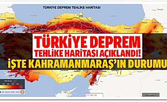 Türkiye deprem tehlike haritası açıklandı! İşte Kahramanmaraş’ın durumu